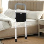 Adjustable Bed Safety Rail for Seniors with Storage