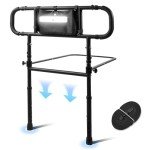 Adjustable Bed Rails for Seniors with Safety Light