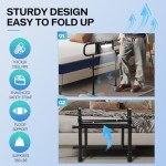 Adjustable Bed Rails for Seniors with Safety Light