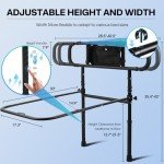 Adjustable Bed Rails for Seniors with Safety Light