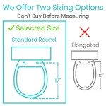 Vive Toilet Seat Risers for Seniors (Raised with Handles) Grab Bar Seat for Seniors - Options for Elongated & Standard Bowls - Elderly Handicap Medical Hip Replacement Surgery Lift, Easy Clean, White