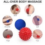 LUKYPORT Deep Tissue Massage Therapy Ball Set