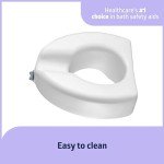 Medline 5" Standard Raised Toilet Seat With Lock and No Arms - A Medical Seat Riser for Seniors, Adults and Elderly or Post-Surgery Recovery, 1 Ct.