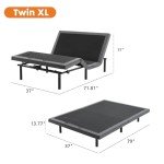 Sweetcrispy Twin XL Adjustable Electric Bed Frame