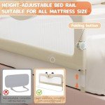 Omzer 32'' Adjustable Bed Guard Rail for Toddlers