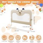 Omzer 32'' Adjustable Bed Guard Rail for Toddlers