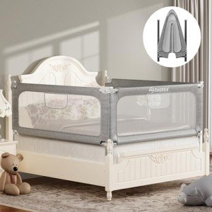 MHOMER Foldable Bed Rail for Toddlers - Quick Setup