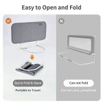 Foldable Toddler Bed Rails - Grey (32 Inch)