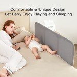 Foldable Toddler Bed Rails - Grey (32 Inch)