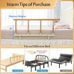 Wood Grain Bed Rail Safety Guard for All Ages
