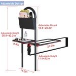 Adjustable Bed Rails for Elderly with Tray & Storage