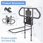 Adjustable Bed Rails with Light & Pocket