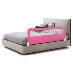 59-Inch Toddler Bed Rail with Safety Lock – Pink
