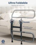 Safety Bed Rails for Elderly Adults with Motion Light