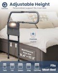 Safety Bed Rails for Elderly Adults with Motion Light