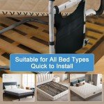 Adjustable Foldable Bed Rails for Seniors with Storage