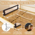 Portable Extra Long Toddler Bed Safety Rail