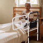 Adjustable Bed Rails for Seniors with Handrail
