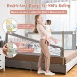 Baby Joy Extra Long Adjustable Bed Rail for Toddlers