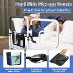 Adjustable Bed Rails for Seniors with Handrail