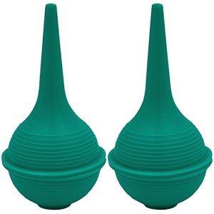 2pk Sterile Ear Syringe 1oz / 30ml Green Rubber Bulb for Washing & Wax Removal