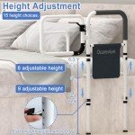 Adjustable Bed Rails for Seniors with Handrail