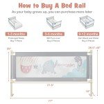 Baby Joy Extra Long Adjustable Bed Rail for Toddlers