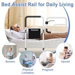 Adjustable Bed Rails for Seniors with Handrail
