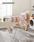 Foldable 2-Level Clothes Drying Rack with Clips