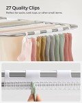 Foldable 2-Level Clothes Drying Rack with Clips