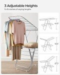 Foldable 2-Level Clothes Drying Rack with Clips