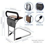 Adjustable Bed Rails for Elderly Safety with Table