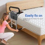 Adjustable Bed Rails for Elderly with Table & Storage