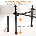 Foldable Bed Rails for Seniors with Storage Pocket