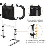 Adjustable Bed Rails for Seniors with Storage Pocket