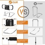 Adjustable Bed Rails for Seniors with Storage Pocket