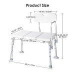 Adjustable Transfer Bench for Seniors and Disabled