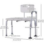 Adjustable 6-Level Shower Transfer Bench Chair