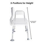 Adjustable Transfer Bench for Seniors and Disabled