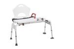 Drive Medical Folding Sliding Transfer Bench - White