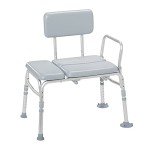 Drive Medical Gray Padded Transfer Bench