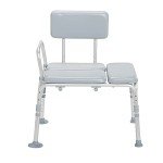 Drive Medical Gray Padded Transfer Bench