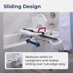 Drive Medical Folding Sliding Transfer Bench - White