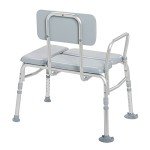 Drive Medical Gray Padded Transfer Bench