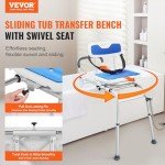 VEVOR 360° Swivel Tub Transfer Bench Chair