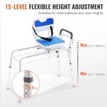 VEVOR 360° Swivel Tub Transfer Bench Chair