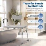 Careboda Adjustable Tub Transfer Bench and Shower Chair
