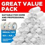 Premium Gauze Rolls - (36 Pack) - 3" x 4.1yd First Aid Rolled Gauze - Individually Wrapped + 3 Free Bonus Tapes - Conforming Breathable Gauze Wrap Roll for Wounds - Mummy Wraps