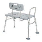 Drive Medical Three-Piece Transfer Bench - Gray