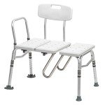 Drive Medical Senior Shower Transfer Bench with Curtain